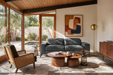 Esther Distressed Italian Aniline Leather Power Dual Recliner Sofa