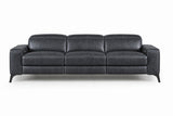 Esther Distressed Italian Aniline Leather Power Dual Recliner Sofa