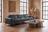 Esther Distressed Italian Aniline Leather Power Dual Recliner Sofa