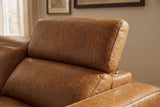 Esther Distressed Italian Aniline Leather Corner Recliner Sectional Sofa