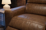 Esther Distressed Italian Aniline Leather Corner Recliner Sectional Sofa