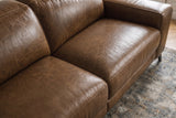 Esther Distressed Italian Aniline Leather Corner Recliner Sectional Sofa