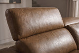 Esther Distressed Italian Aniline Leather Corner Recliner Sectional Sofa