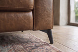 Esther Distressed Italian Aniline Leather Corner Recliner Sectional Sofa
