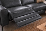 Esther Distressed Italian Aniline Leather Corner Recliner Sectional Sofa