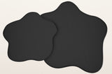 The two Exilles tops in black seen from above: soft irregular cloud outlines