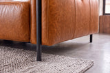 Octavia Distressed Italian Aniline Leather Reclining Corner Sectional Sofa