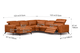 Valencia Esther corner recliner sectional, detail view