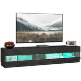 Hart Lighted TV Stand for TVs up to 75" - High Gloss Black