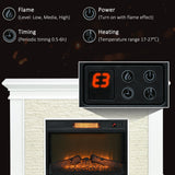 Archie 31.5" Electric Freestanding Fireplace with Mantel and Overheat Protection - White