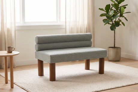 Fabriano Boucle Bolster-Back Bench