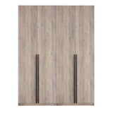 Genoa Modern 2-Piece Freestanding Wardrobe - Rustic Grey