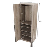 Genoa Modern 2-Piece Freestanding Wardrobe - Rustic Grey