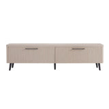 Tempo 69" Fluted TV Stand with 2 Drawers - Multiple Color Options