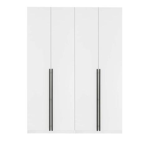 Genoa Modern 2-Piece Freestanding Wardrobe - White