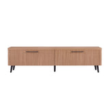 Tempo 69" Fluted TV Stand with 2 Drawers - Multiple Color Options