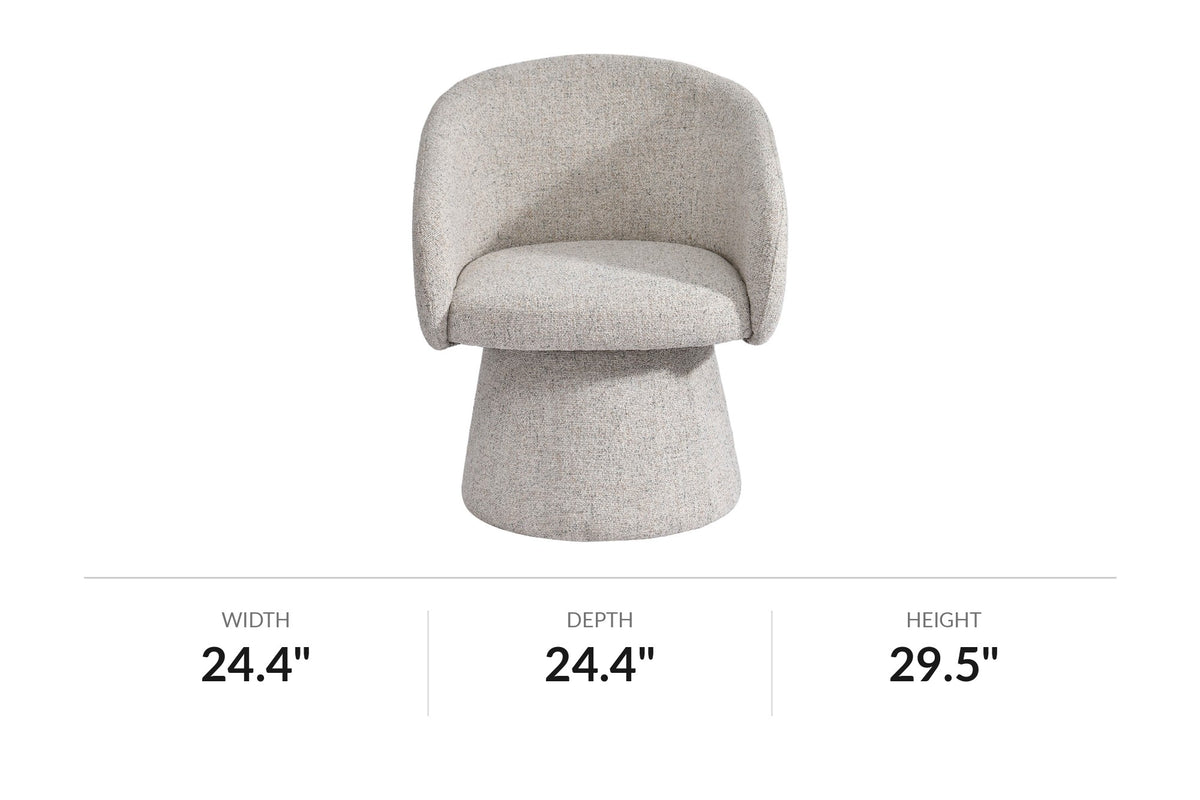Finley accent chair dimensions with seat height, width and overall size