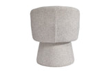 Finley accent chair back view, fully upholstered in sand fabric