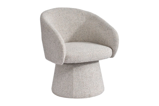Finley Textured Fabric Barrel Accent Chair - A Soft, Rounded Silhouette