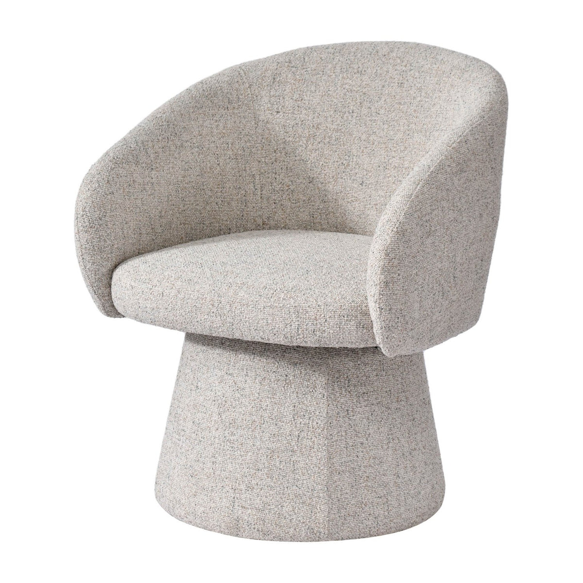 Finley Textured Fabric Barrel Accent Chair