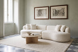 The Fiora sofa in White in a Trieste apartment with sage plaster walls and a marble chequer floor