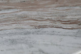 Close-up of the Fiumalbo top: Fantasy Brown marble in flowing bands of cream, grey and taupe