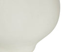 Close-up of the matte white ceramic finish on the Florence lamp