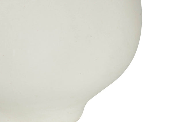 Florence White Ceramic Table Lamp with Linen Shade - Matte Ceramic Finish