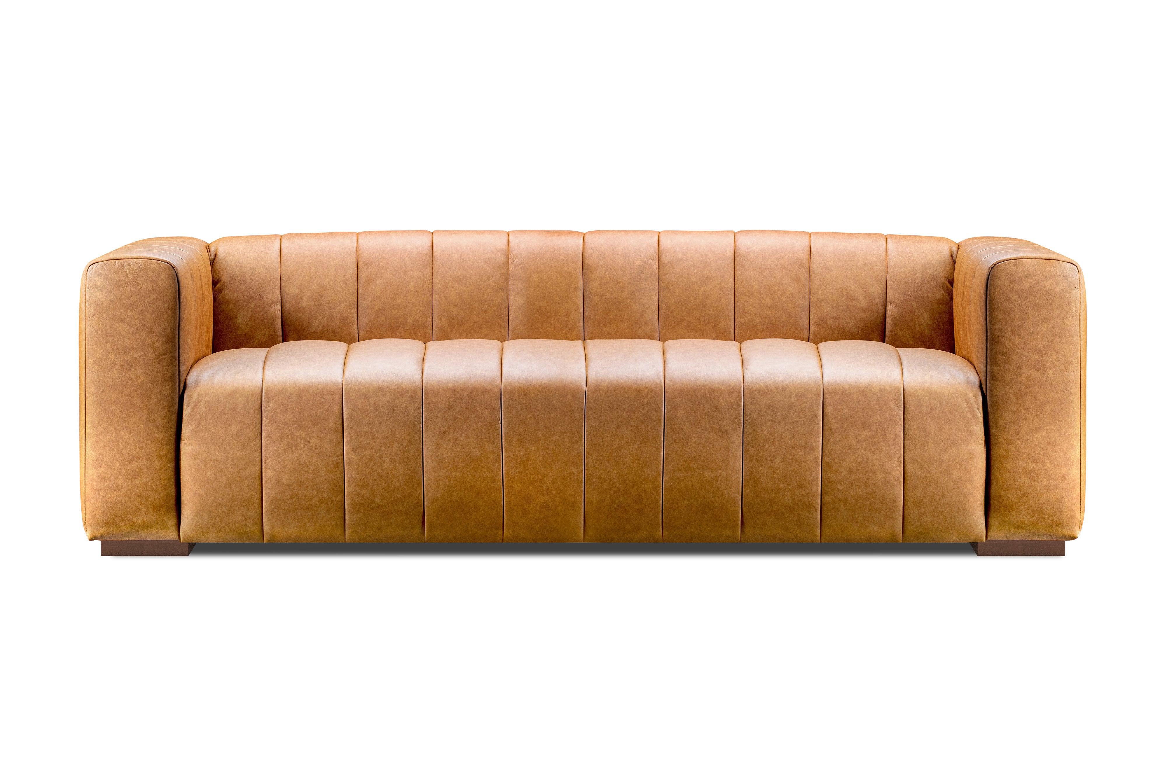 Valencia Victoria Top Grain Leather Three Seats Sofa, Cognac