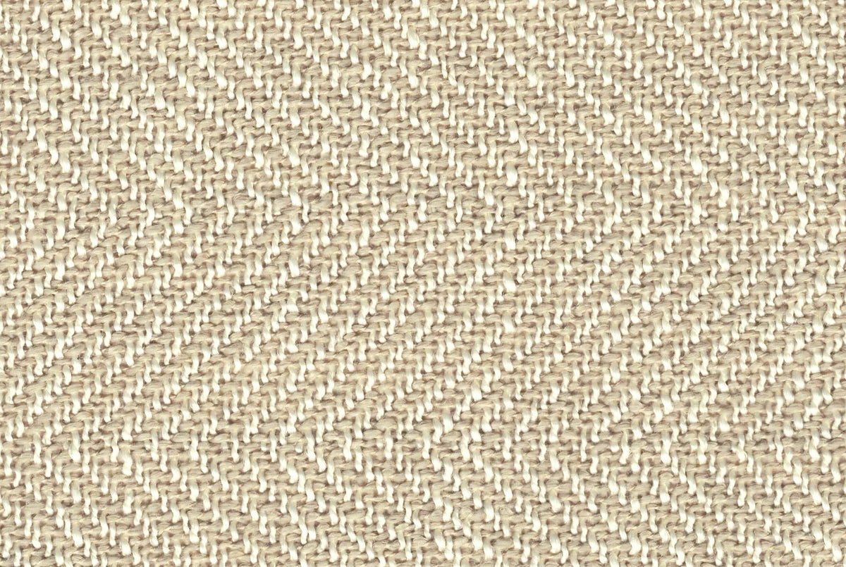 Close-up of the Sandy Beige herringbone weave