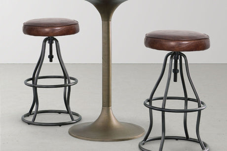 Garrick Leather Bar Stool