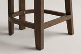 Close-up of the Gradisca front leg, rear legs and D-shaped footring with two small bolts in Walnut