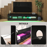 Hart Lighted TV Stand for TVs up to 75" - High Gloss Black