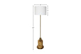 Hadrian floor lamp dimensions: 16 in shade width and 60 in overall height