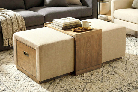 Helena Chenille Storage Ottoman
