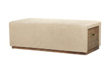 Helena barley chenille ottoman shown without the tray