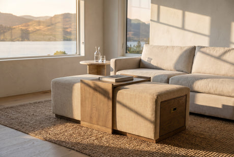 Helena Chenille Storage Ottoman
