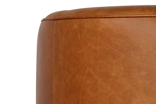 Hollis Leather Swivel Accent Chair - Saddle Buffalo Leather
