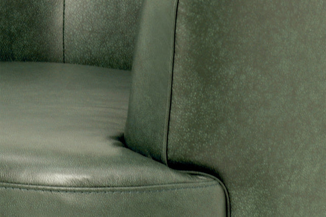 Hollis Leather Swivel Accent Chair - Plush Seat Cushion