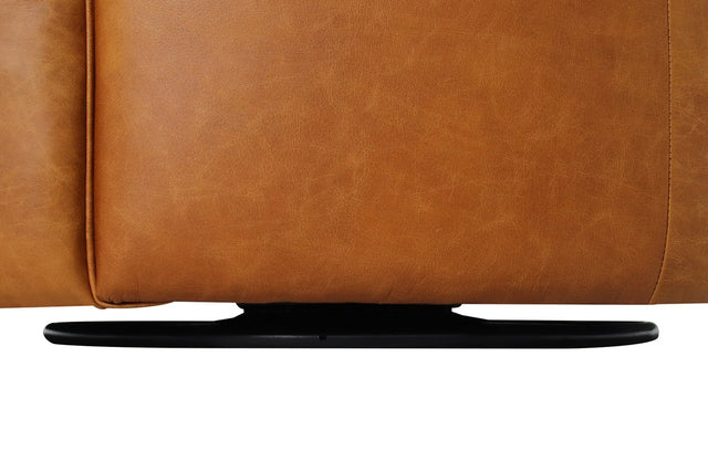 Hollis Leather Swivel Accent Chair - Smooth 360° Swivel