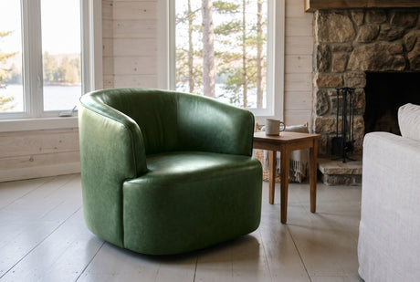 Hollis Leather Swivel Chair