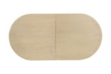 Top view of the Ilaria table's oval acacia top