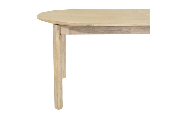 Ilaria Acacia Extendable Oval Dining Table - Round Acacia Legs