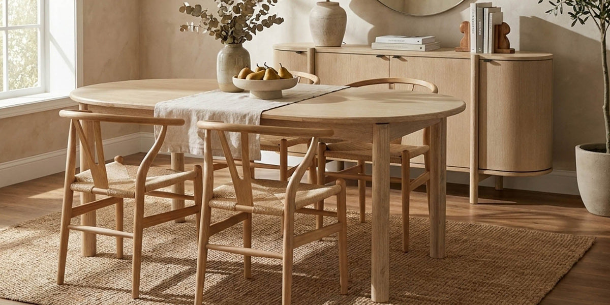 Ilaria Acacia Extendable Oval Dining Table