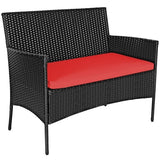 8 Pieces Patio Cushioned Rattan Furniture Set