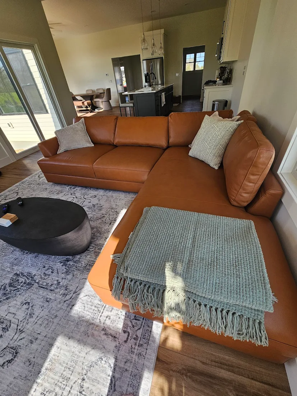 Serena Leather Sectional Sofa