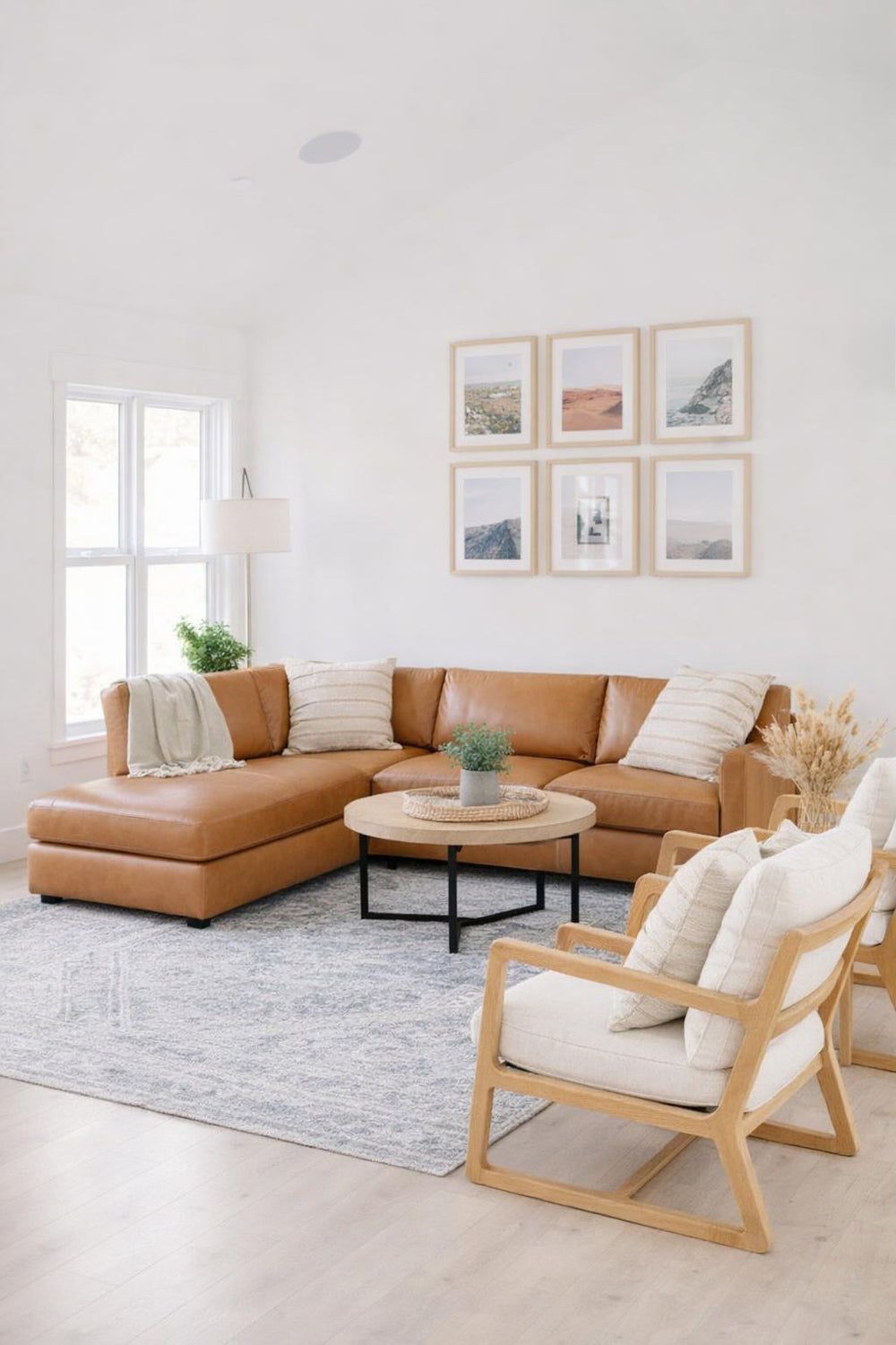 Serena Leather Sectional Sofa