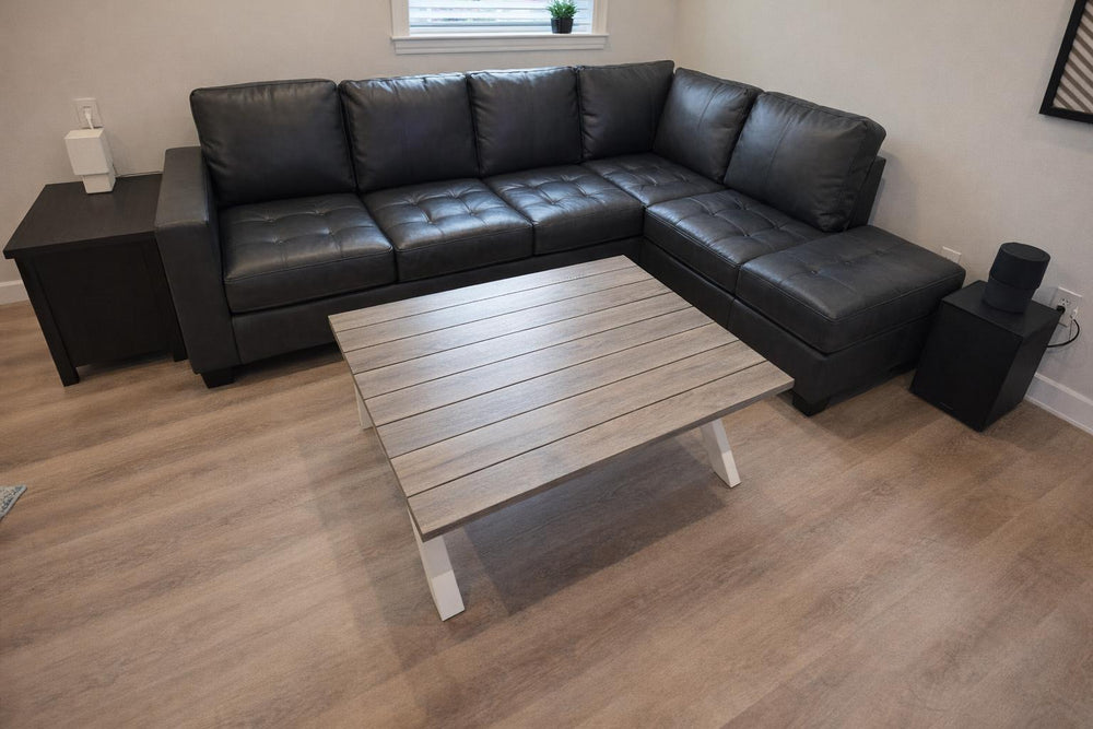 Aine Leather Corner Sectional Sofa