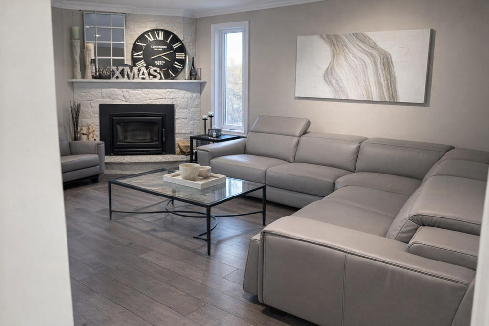 Valentina Leather Corner Recliner Sectional