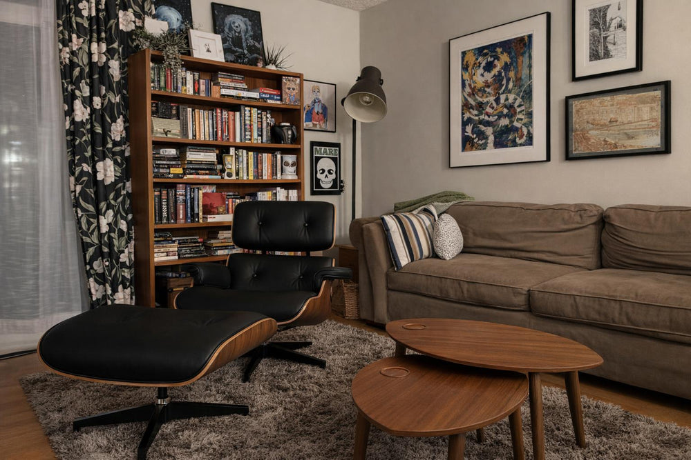 Armoni Leather Chair & Ottoman